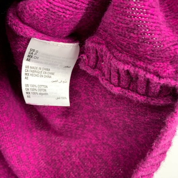 Karen Scott Sweater Purple Crewneck Pullover Rolled Cuff 3/4 Sleeve - Picture 6 of 10